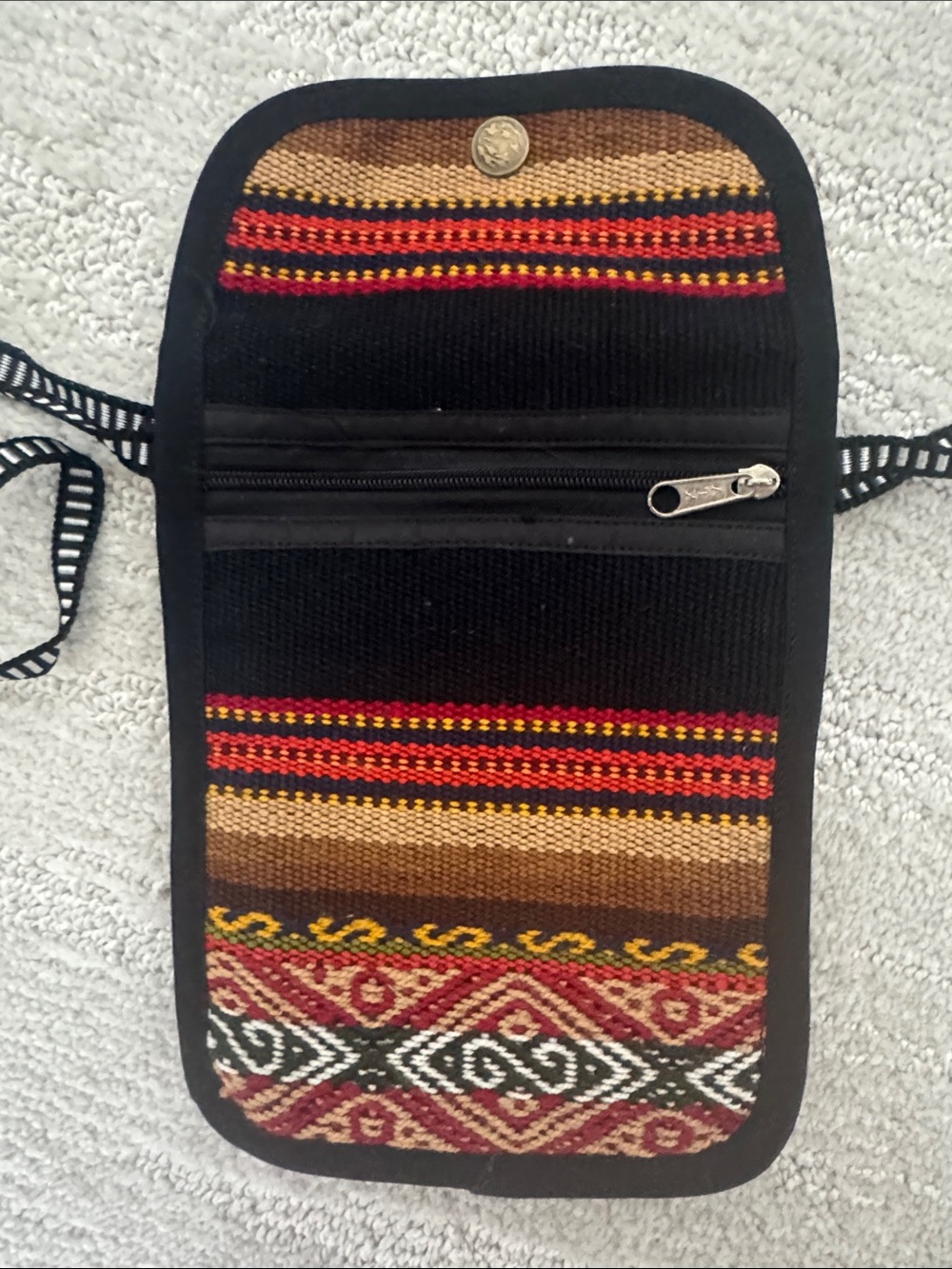 Vintage Bolivia Woven Crossbody Purse Southwestern Llama Embroidered Festival - Picture 4 of 9